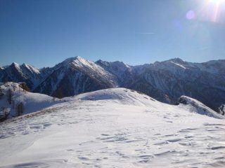 Colletto Sarasin dal crinale per la Rocca di Ciarm