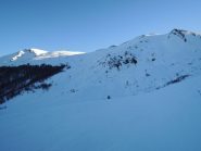 Innevamento a Nord del Grosso visto da sopra il Manolino