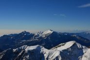 Le Grigne dalla vetta del Pizzo, smog sulla pianura