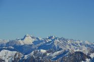 Zoom sul Pizzo Scalino e fino all'Ortles e Adamello