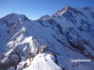 il fantastico panorama dalla vetta del Pizzo Bianco