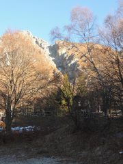 Il canalone visto da poco prima del parcheggio