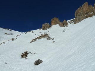 Bella discesa sui pendii più assolati