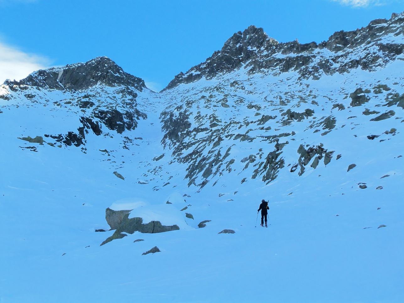Il canale che porta al Colle della Bottiggia