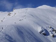 In fila indiana sulla dorsale superiore