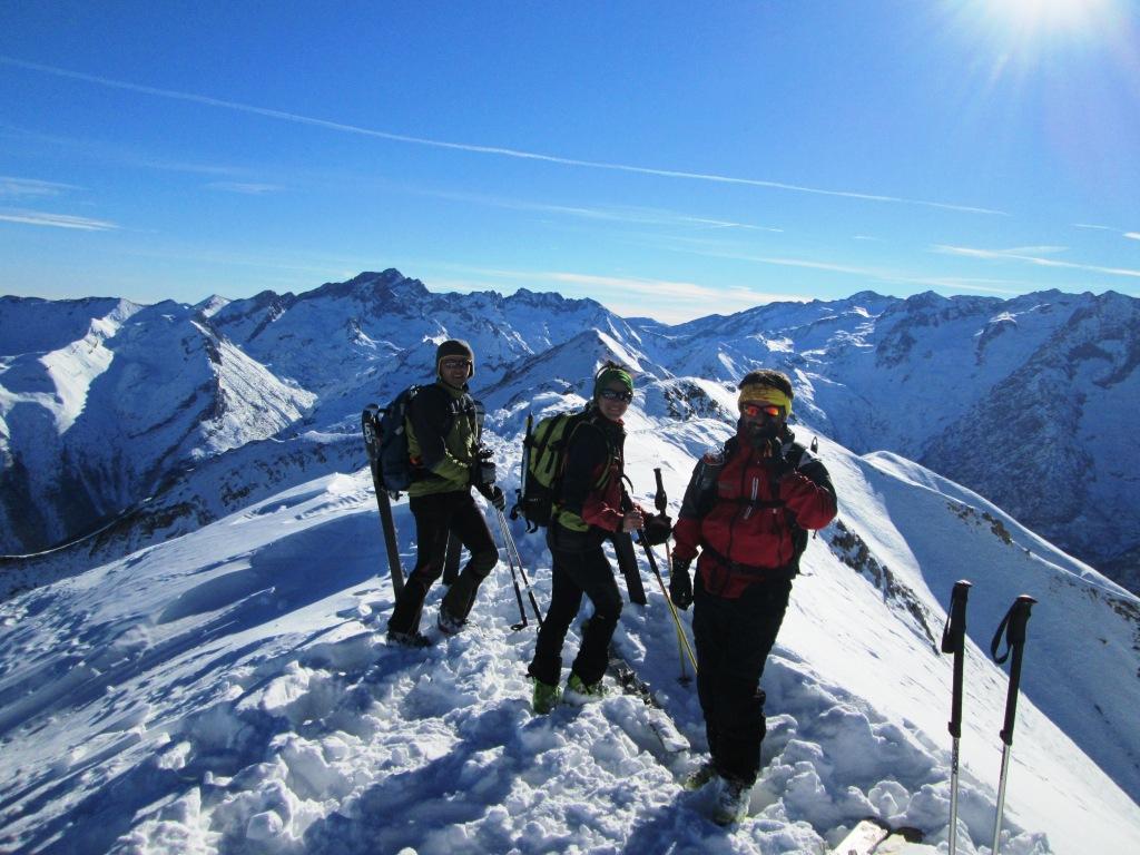 il trio pronto alla discesa