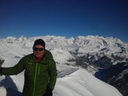 Fulvio in vetta dietro il Rosa