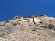 Lorenzo sul diedro del settimo tiro  