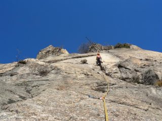 Lorenzo sul diedro del settimo tiro  