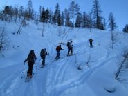 in salita nel bosco