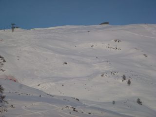 al centro la traccia di salita