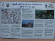 Pannello con descrizione itinerario