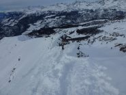 comoda salita a piedi di angelo nel tratto finale