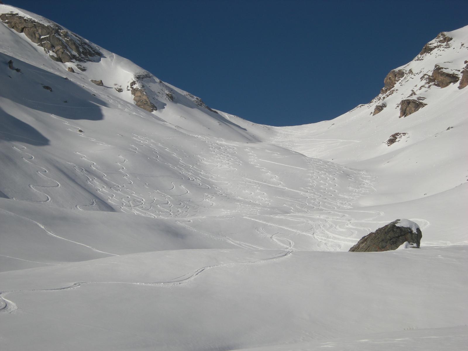 il vallone che scende dal colletto 2650 m