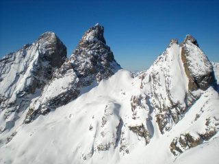 Le splendide Aiguille d'Arves viste dalla Aig. del Epaisseur