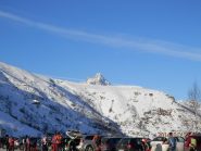 il Viso dal parcheggio strapieno di Pian Munè