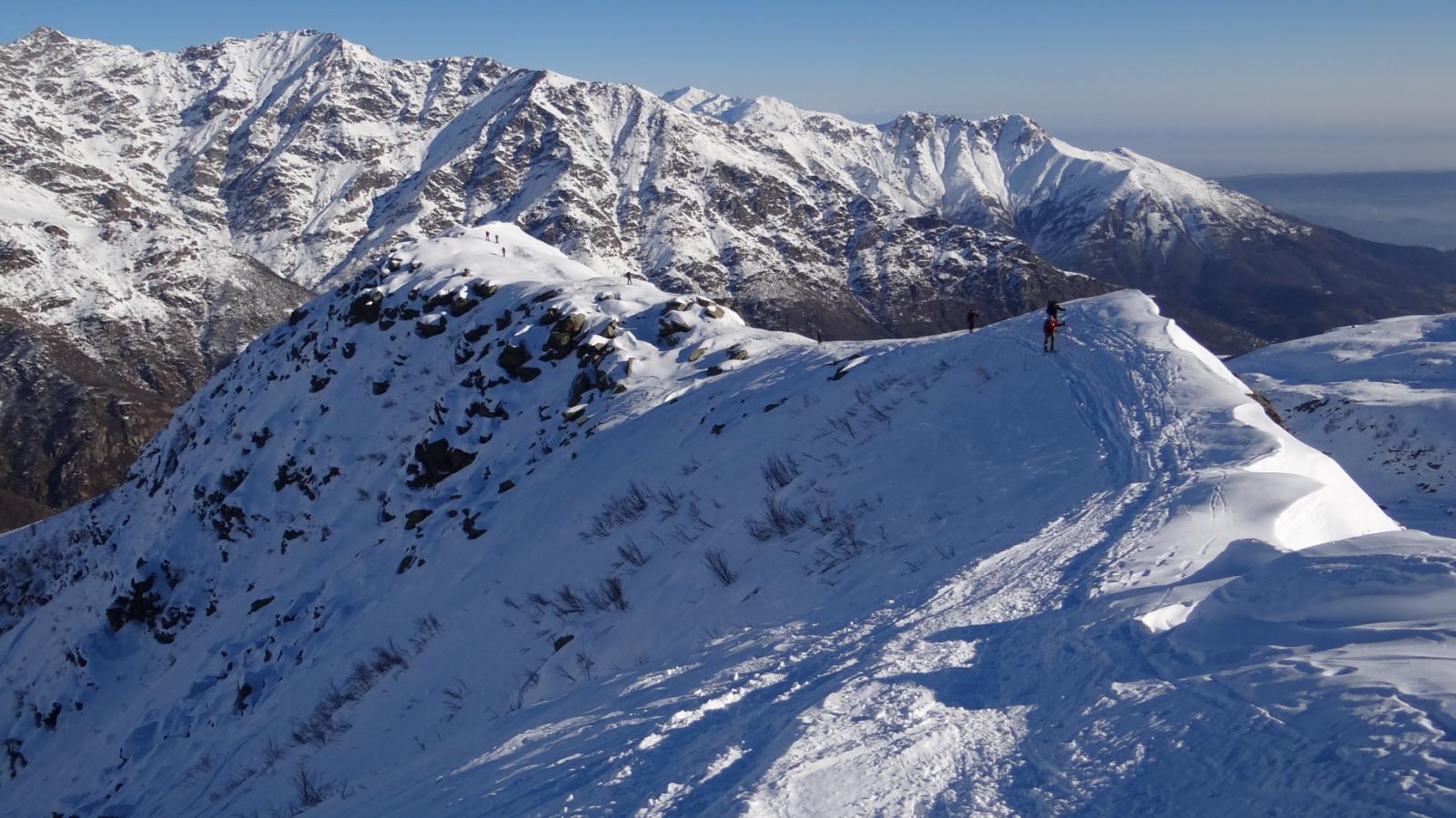 anticima e dorsale di salita alla Punta Palit