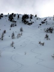 prima discesa dal  Cugulet