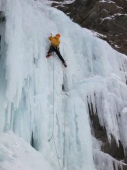 Daniele sul muro verticale del 3° tiro