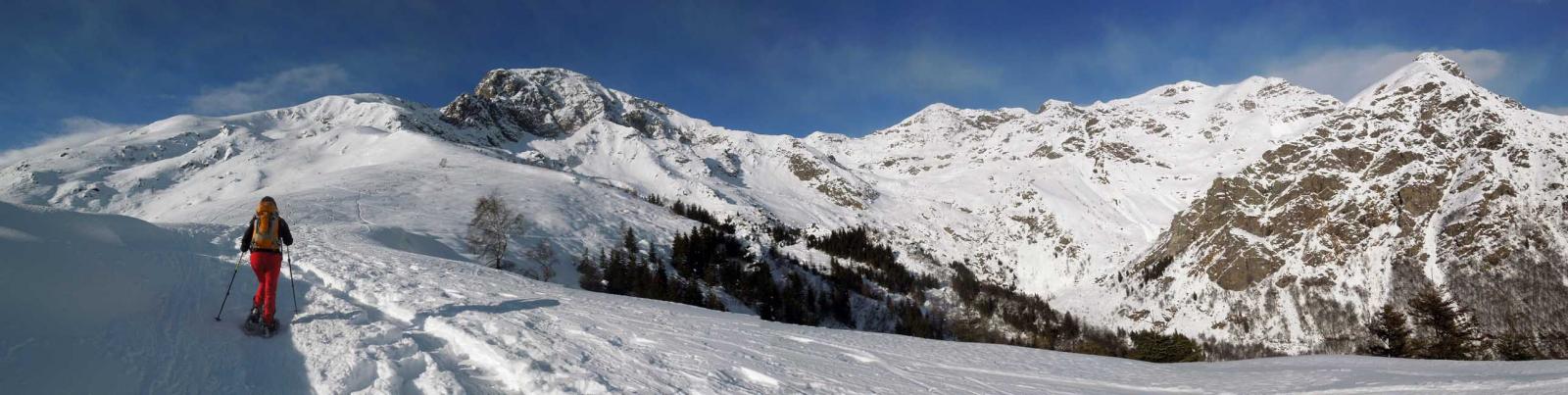 parte alta dell'itinerario e conca di oropa