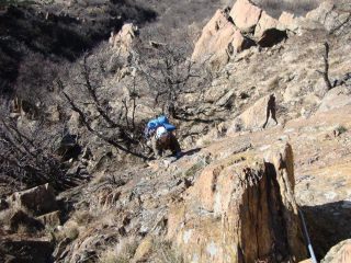 Sulla ripida placca dello sperone sinistro