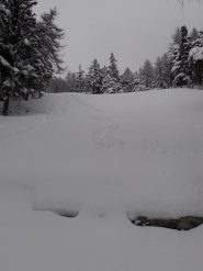 05 - Lungo la pista attenzione ai muretti, se non ben coperti dalla neve sono alti e ripidi