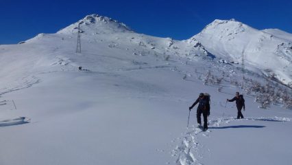 l'arrivo al Colle Pian dei Muli