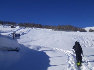 la pista iniziale tracciata solo in salita