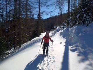 Verso il Ray dopo la partenza dello skilift de la Garde