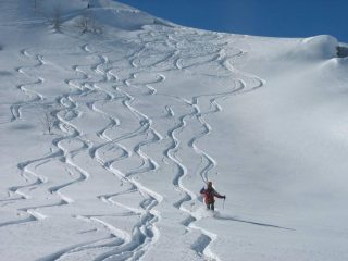 scendendo la parte alta