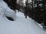 La poderale per il Col du Mont Blanc