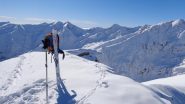 solo in vetta,cosa non facile a Punta Cia