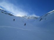 in basso verso il bosco con vento costante in alto
