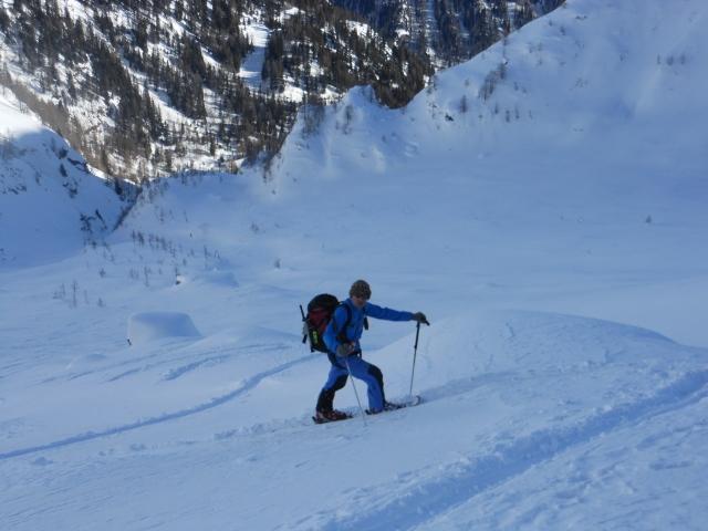 tutto il percorso con in lontanaza il Sagersboden 