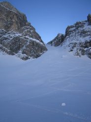 Discesa nel canalone