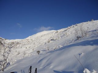 quasi a metà della salita