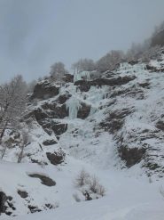 La cascata...