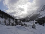 09 - Luci della sera in Val Ferret, Glacier du Miage sullo sfondo illuminato dal sole