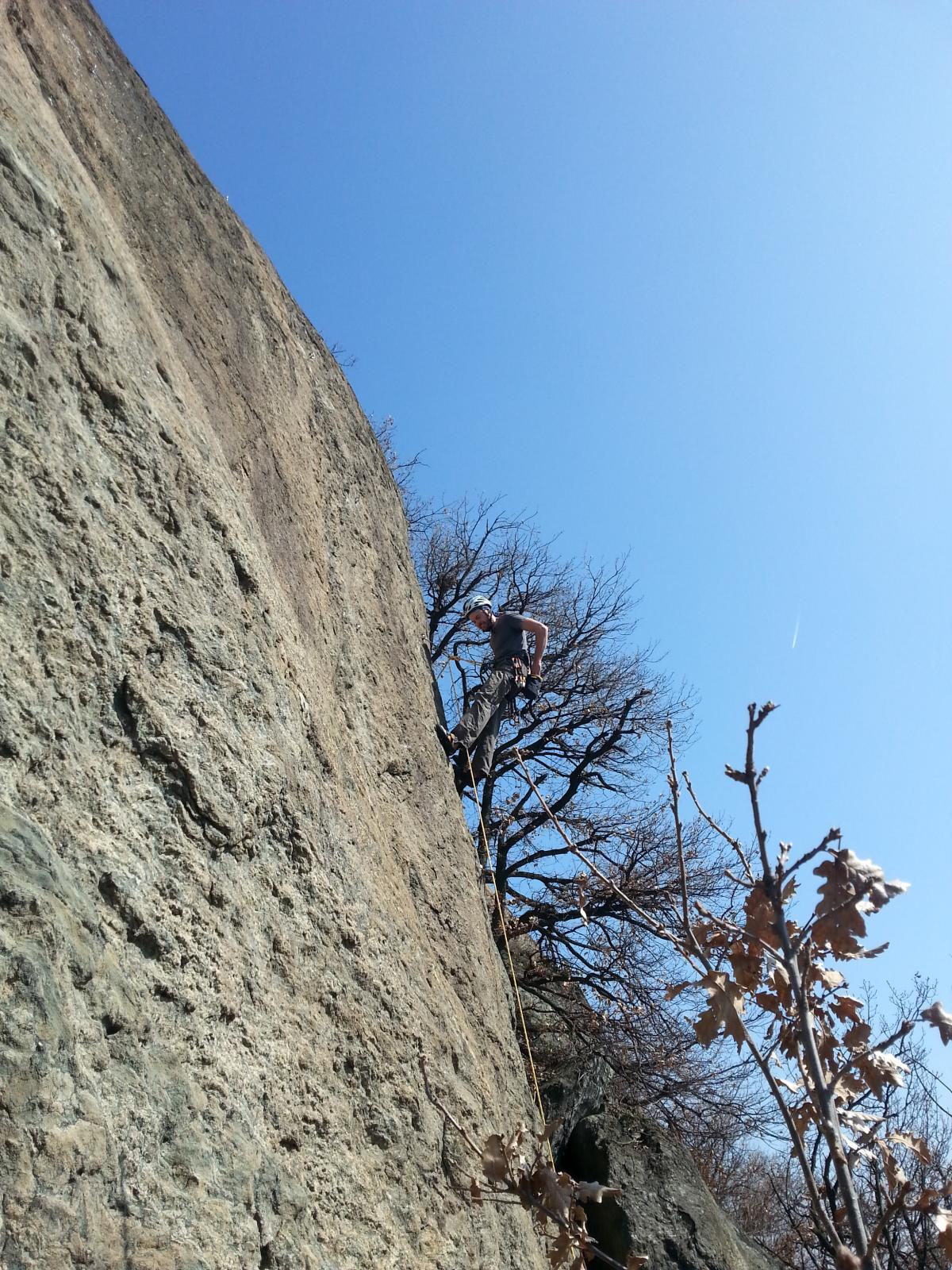 Diego in un attimo di riflessione sul 6c!