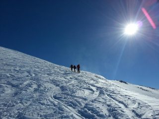 dal colle dell'Autaret verso la cima