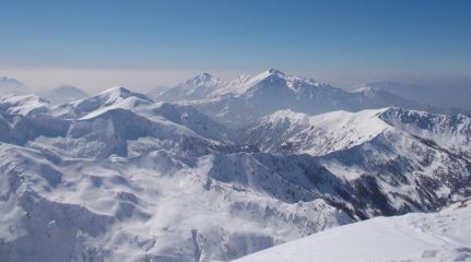 Grignetta e Grignone visti dalla cima del Mellasc