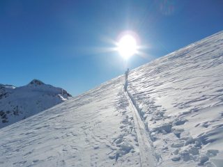 salendo sul ghiacciaio dei Sabbioni