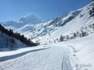 Sulla pista sotto San Bernolfo al ritorno