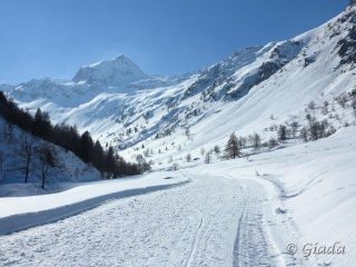 Sulla pista sotto San Bernolfo al ritorno