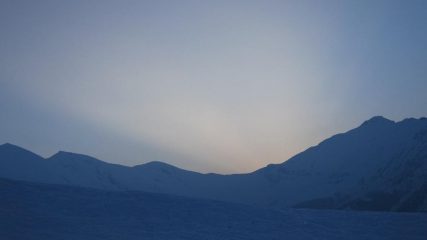 Bagliori verso il colle della Roussa....