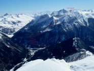 Itinerario visto dalla Tete del Vallon Claous