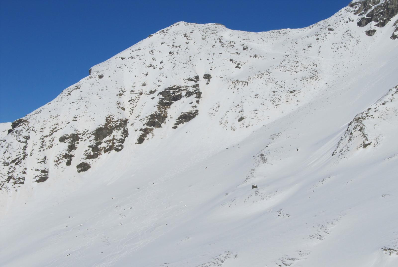 La punta vista dal percorso della Kluppen
