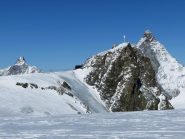La stazione delle funivie al Piccolo Cervino