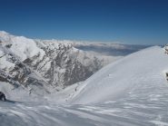 Il vallone risalito dal colle