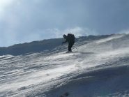 ingresso secondo canalino su neve dura